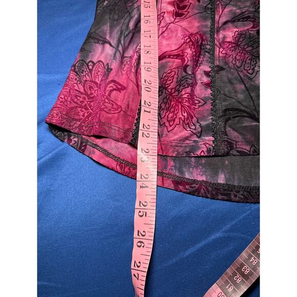 Dressbarn burnout velvet corset style top womens large witchy whimsigoth y2k - Picture 8 of 9